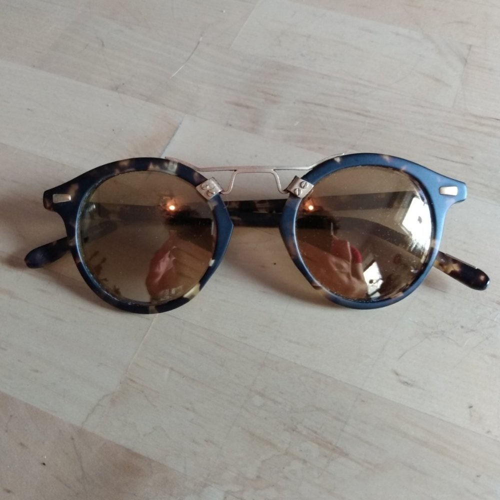 KREWE St. Louis Tortoise + Mirrored Lenses
